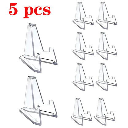 Clear Acrylic Coin Display Stand Holders Small Easel Rack Commemorative Challenge Coin Capsule Holder Support