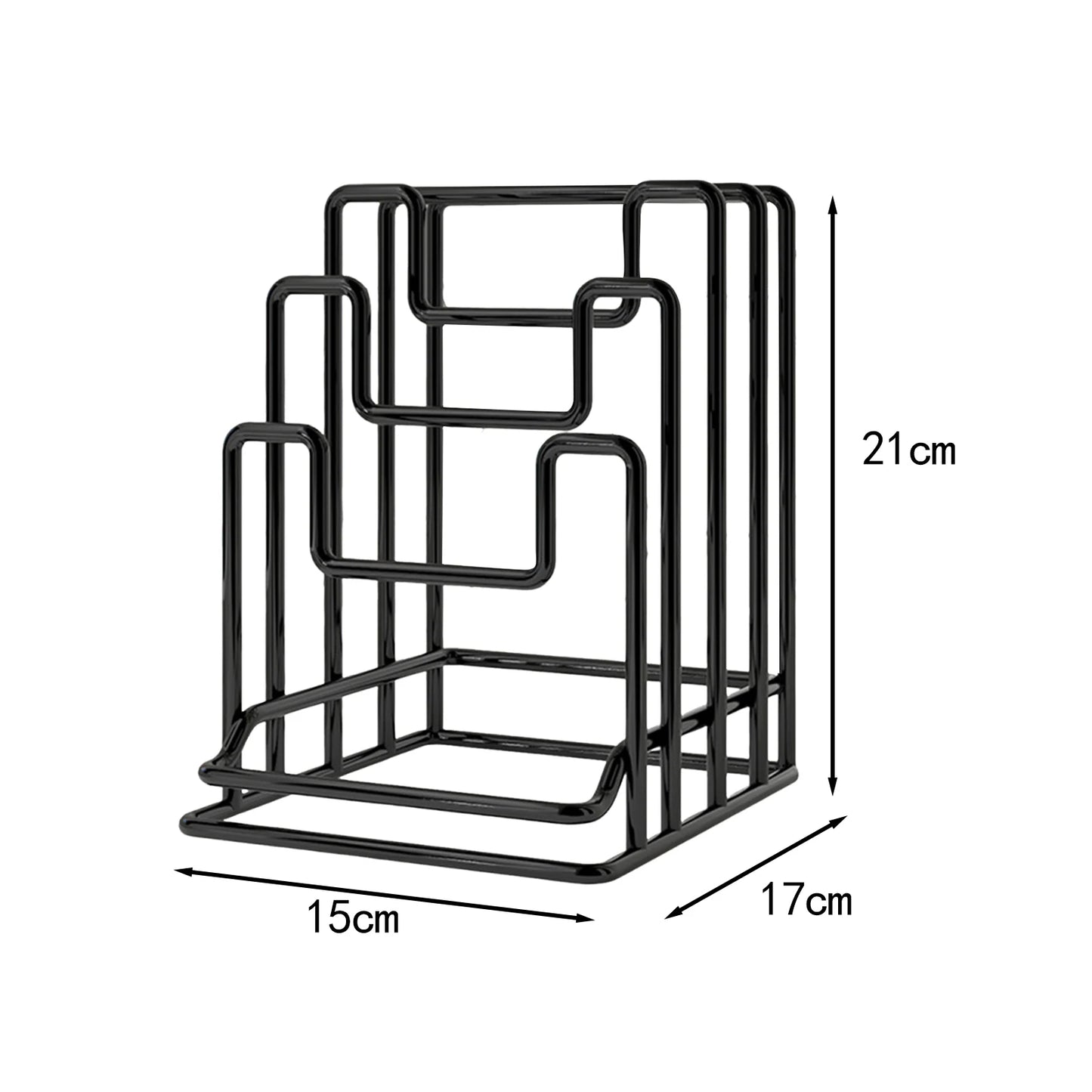 Chopping Board Organizer Kitchen Countertop Drain Storage Shelf Pot Pan Lid Holder Rack for Cabins Apartments Bakeware Home Rvs