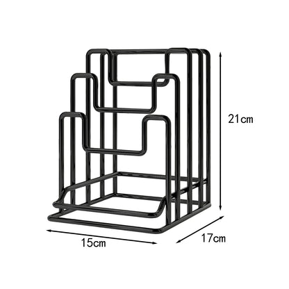 Chopping Board Organizer Kitchen Countertop Drain Storage Shelf Pot Pan Lid Holder Rack for Cabins Apartments Bakeware Home Rvs