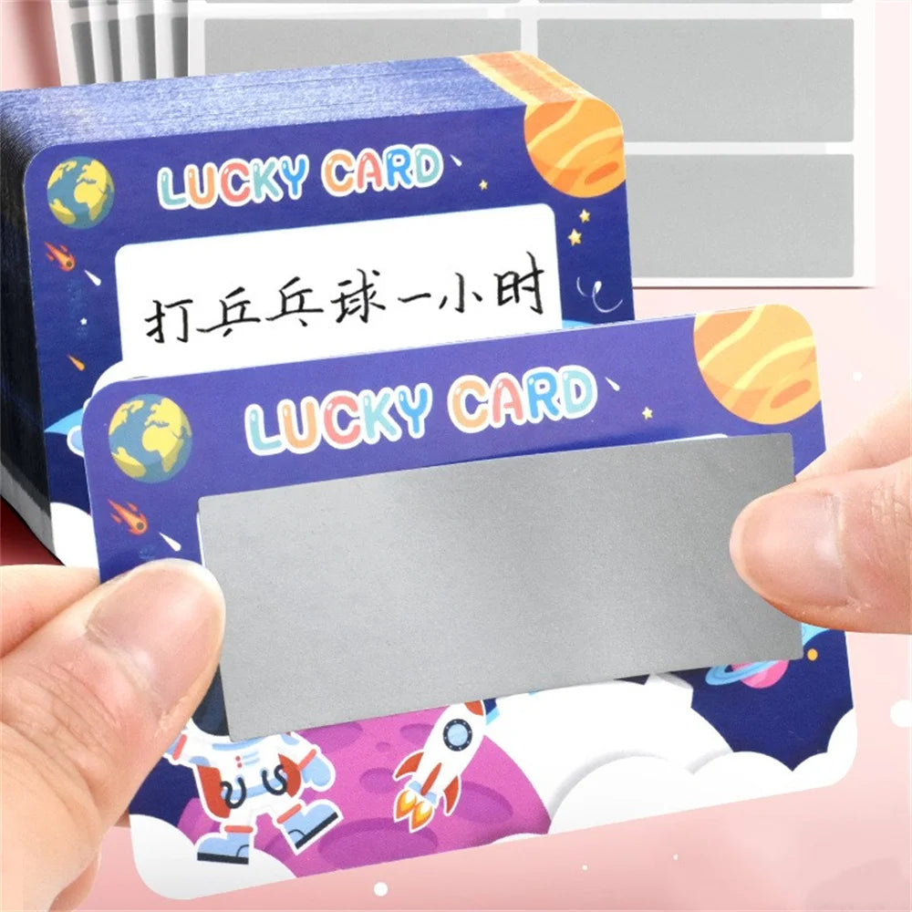 50pcs Reward Scratch Card Film Coated Stickers DIY Scratch Off Labels For Party Activity Favors Stationery Sticker