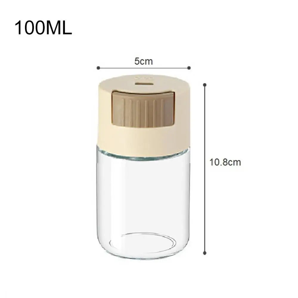 0.5g Metering Salt Shaker Push Type Salt Dispenser Salt Tank Sugar Bottle Spice Pepper Salt Shaker SpiceJar Can Seasoning Bottle