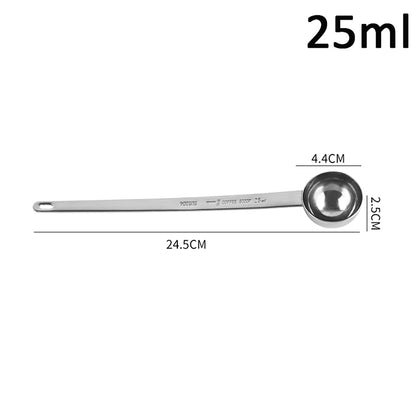 Coffee Scoops Long Handle Stainless Steel Milk Coffee Powder Scoop Measuring Spoon Fits Coffee Container For Ground Coffee