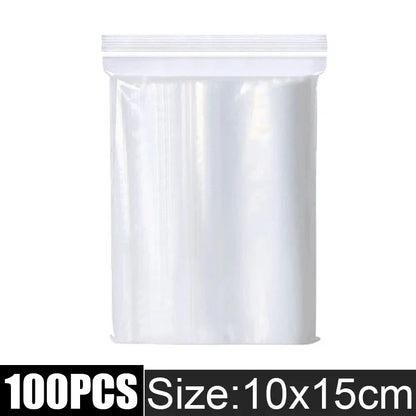 Thicken Zipper Sealed Bags Clear Plastic Storage Bag for Small Jewelry Food Packing Reclosable Zippers Sealing Pouch Wholesale