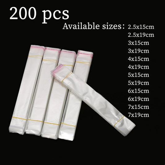Transparent OPP self-adhesive polyethylene plastic bag jewelry gift package self sealing biscuit candy package glass paper bag