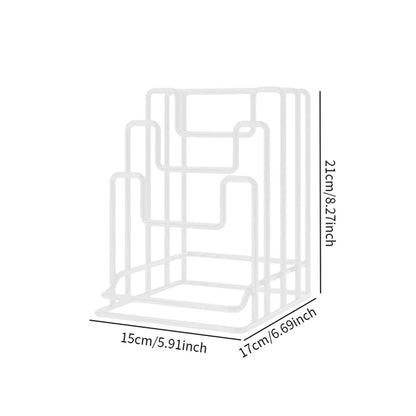 Chopping Board Organizer Kitchen Countertop Drain Storage Shelf Pot Pan Lid Holder Rack for Cabins Apartments Bakeware Home Rvs