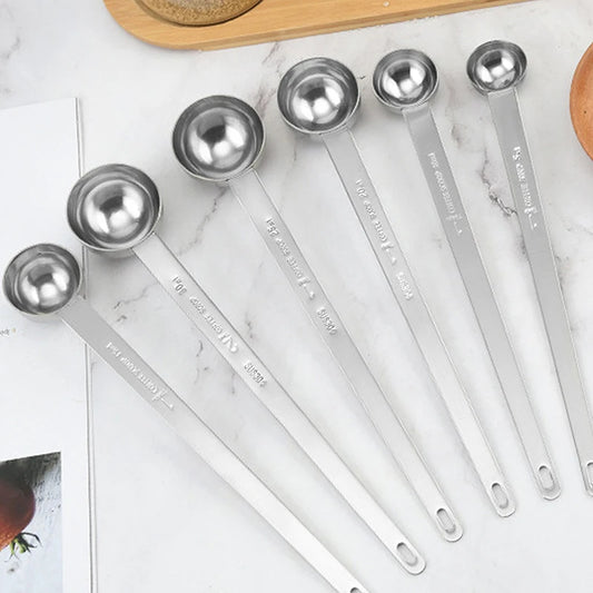 Coffee Scoops Long Handle Stainless Steel Milk Coffee Powder Scoop Measuring Spoon Fits Coffee Container For Ground Coffee