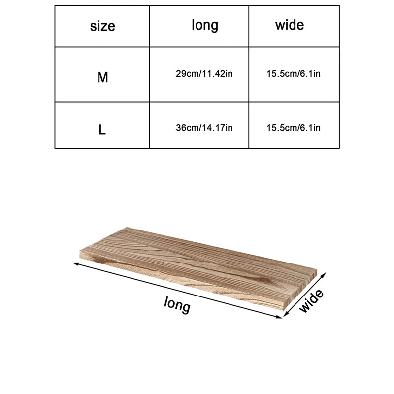 1Pc SINGLE Wooden Wall Floating Shelves, Shelves for Wall Décor, Bathroom Storage, Bedroom, Living Room