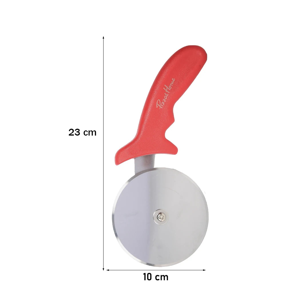 PizzAtHome Stainless Steel Pizza Cutter Pizza Knife Smooth Rotating Pizza Slicer Wheel Round Knife Pasta Cutter Baking Tools