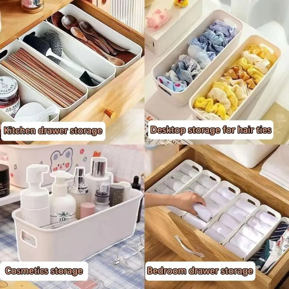 New Stackable Desktop Storage Box Large Capacity Coverless Storage Drawer Kitchen Organizer Bin