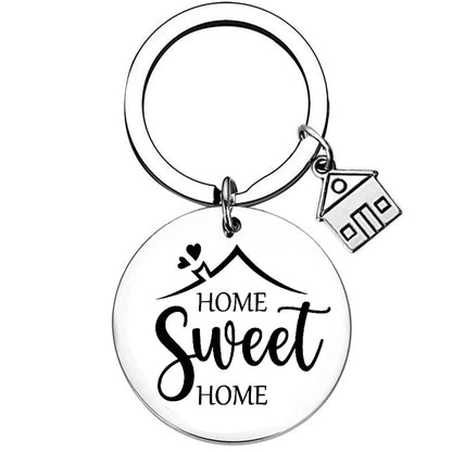 2025 Stainless Steel New Home Keychain Couples First Home Sweet Home Gift Couple New House Keychain Housewarming Gift