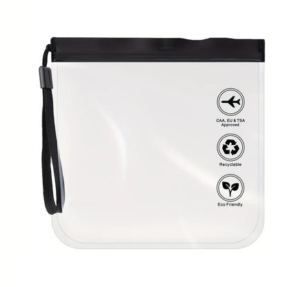 1/4pcs Transparent Travel Use TSA Approved Cosmetic Bags Waterproof Luggage Make Up Liquid Leakproof Resealable EVA Toiletry Bag