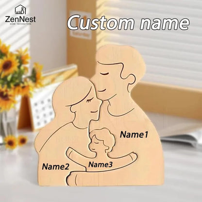 Custom Name Wooden Home Decorations, Personalized Home Puzzles, Warm Home Decorations, Mother's Day Father's Day Warm Gifts