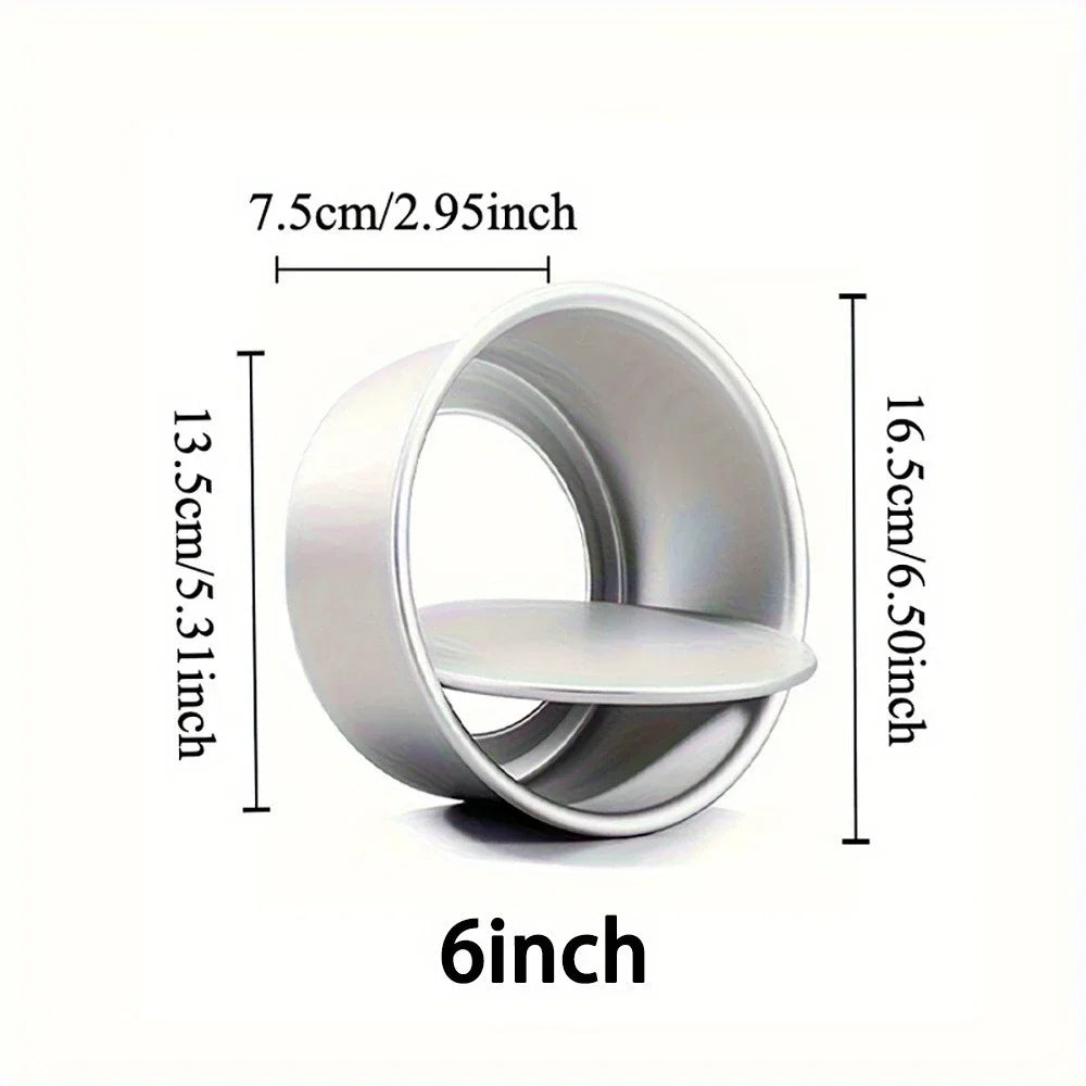 Non-Stick Round Removable Bottom Cake Pan Easy Release High Lift Cake Mold One,Model Chiffon Cake, Wedding, Small Party Baking