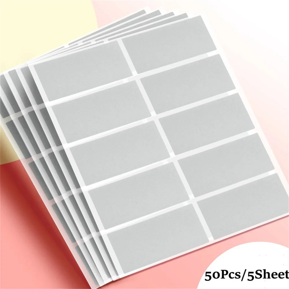 50pcs Reward Scratch Card Film Coated Stickers DIY Scratch Off Labels For Party Activity Favors Stationery Sticker