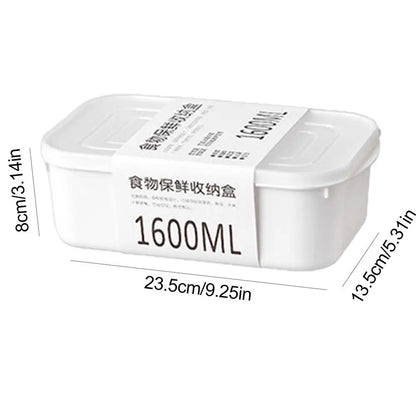 350/700/800/1600ml capacity Portable Refrigerator Freezer Organizers With Scale Food Fruit Storage Box For Fridge Food Storage