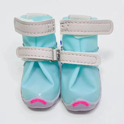 Four Seasons Pet Rain Boots Waterproof Dog Shoes Zapato Perro Yorkshire Terrier Pug Schnauzer Puppy Shoes Dogs Acessorios