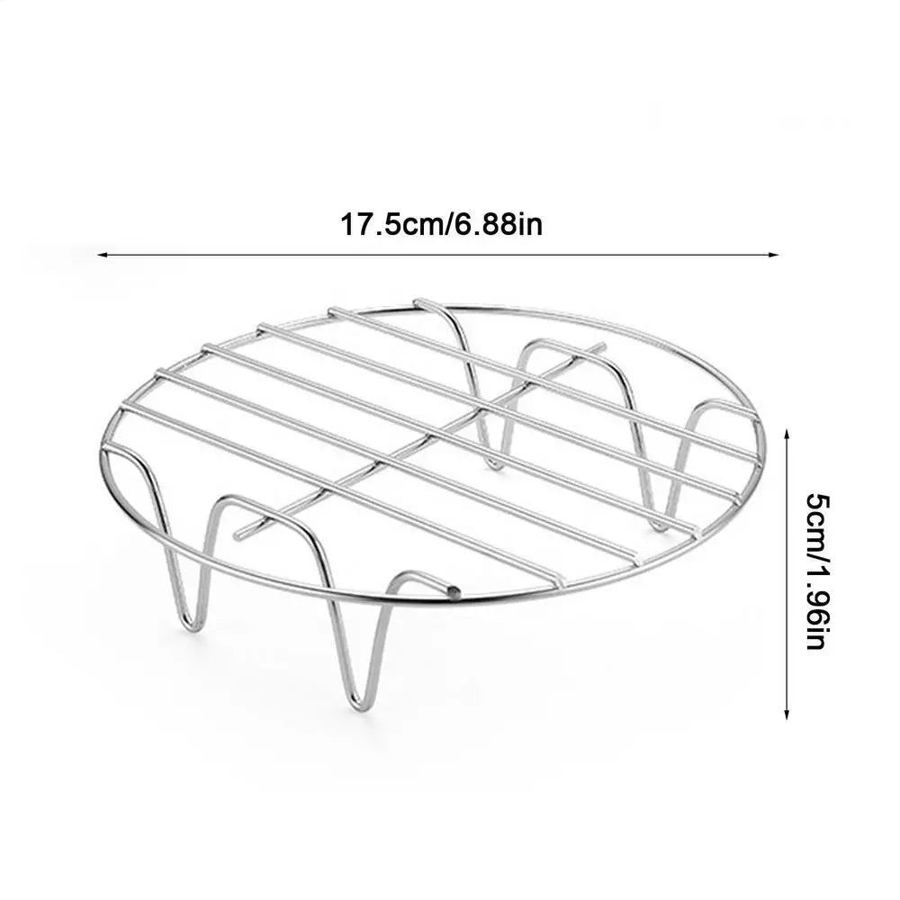 Air Fryer Rack  Stainless Steel Cookware Steamer Rack Cooking Baking Pot Stand Airfryer Grill Food Kitchen Steaming Racks Grid