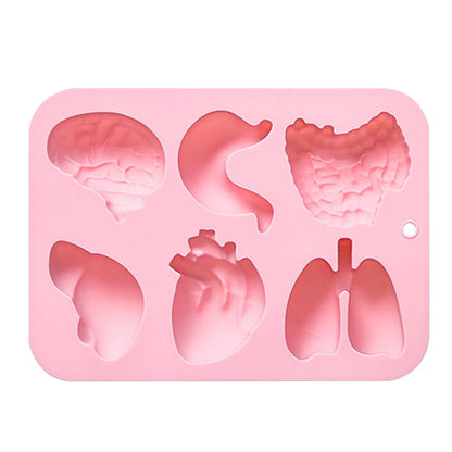 Human Organs Silicone Molds Heart Liver Brain Fondant Mold DIY Chocolate Candy Halloween Cake Decorating Tools