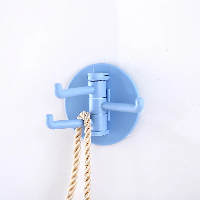 Strong Self Adhesive Wall 4 Hook Strong Without Drilling Key Holder Door Kitchen Towel Hanger Hooks Home Storage Accessories