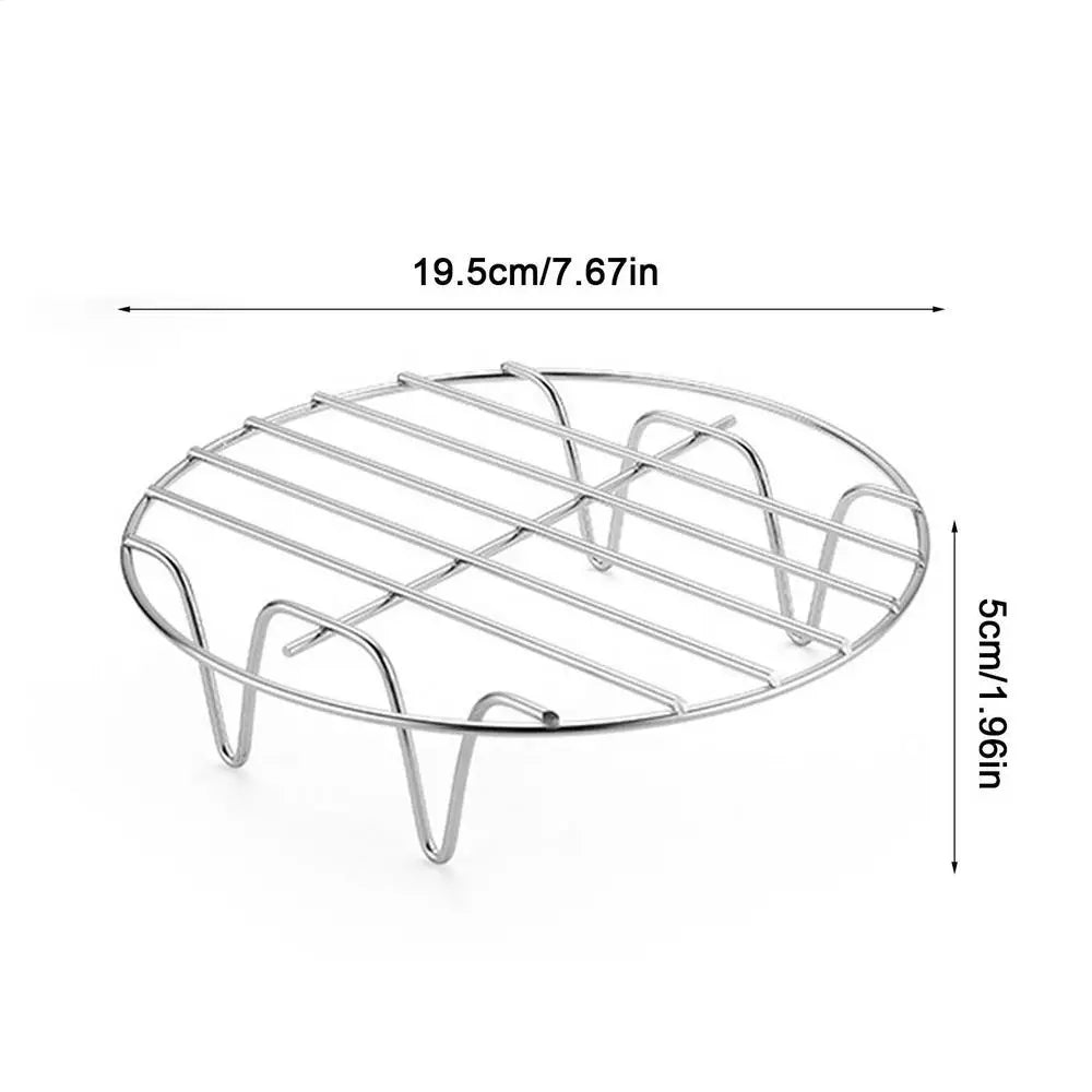 Air Fryer Rack  Stainless Steel Cookware Steamer Rack Cooking Baking Pot Stand Airfryer Grill Food Kitchen Steaming Racks Grid