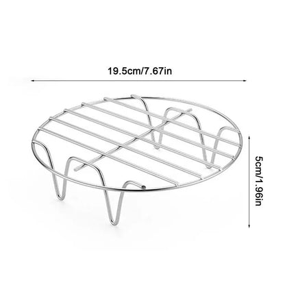 Air Fryer Rack  Stainless Steel Cookware Steamer Rack Cooking Baking Pot Stand Airfryer Grill Food Kitchen Steaming Racks Grid
