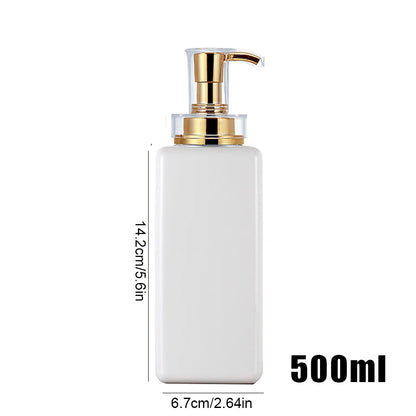500ml/16.9oz Shampoo and Conditioner Body Wash Dispenser Bathroom Shower Countertop Soap Dispenser Bottle Square Shampoo Bottle