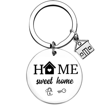 2025 Stainless Steel New Home Keychain Couples First Home Sweet Home Gift Couple New House Keychain Housewarming Gift