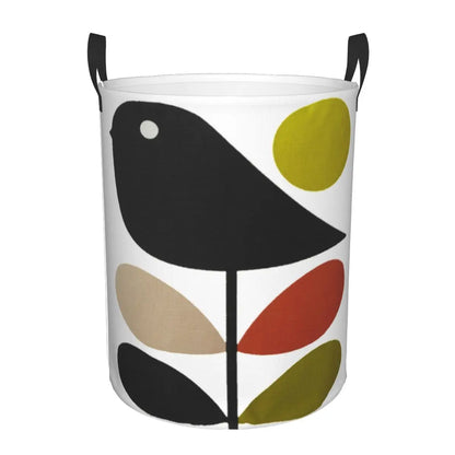 Custom Orla Kiely Multi Stem Flowers Laundry Basket Collapsible Scandinavian Style Toy Clothes Hamper Storage Bin for Kids