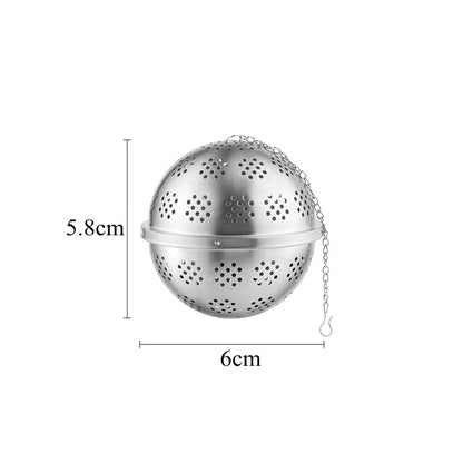 Stainless Steel Tea Leaf Infuser Strainer Spice Mesh Sieve for Brewing Teapot Tea Filter Seasoning Ball Kitchen Accessories