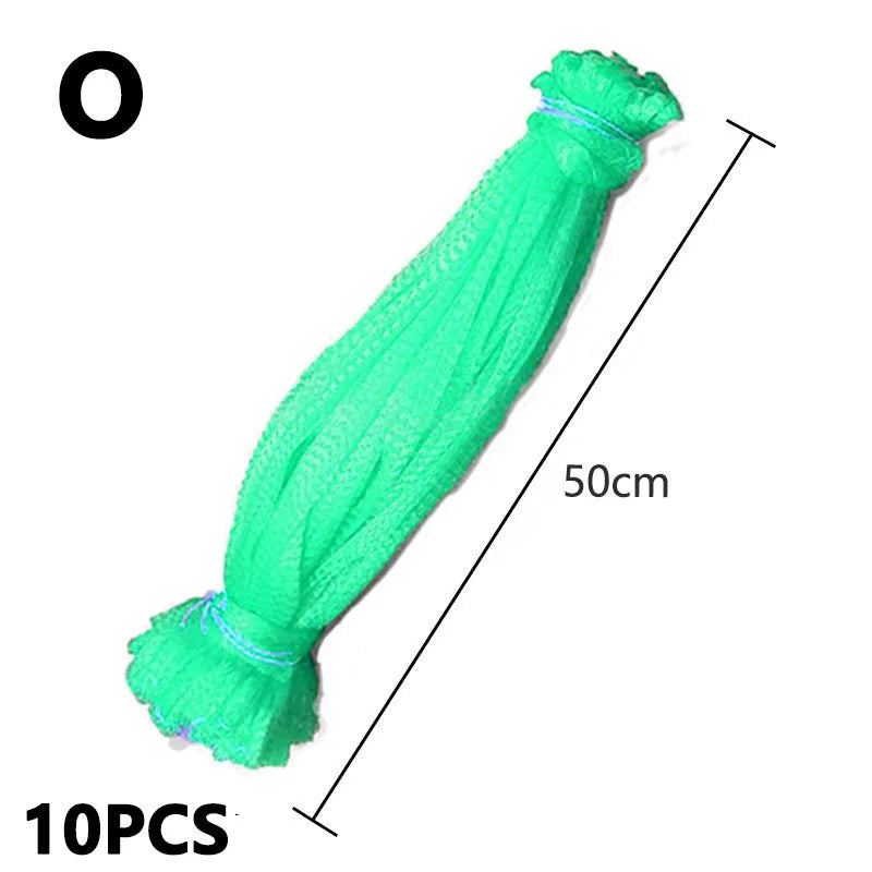 10pcs Multi-size Plastic Nylon Mesh Net Bags For Vegetable Fruit Egg Toys Food Storage Packaging Organizer Gardening Growth Mesh