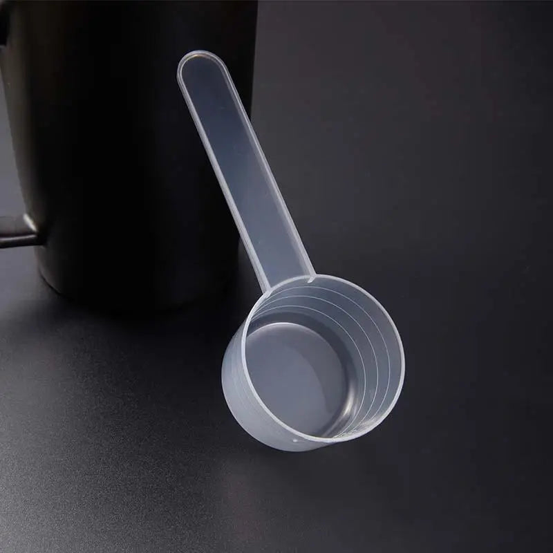 5PCS Transparent PP Plastic Measuring Cup Flat Bottom Graduated Measuring Spoon Baking Tool Graduated Facial Mask Spoon 30-70ml