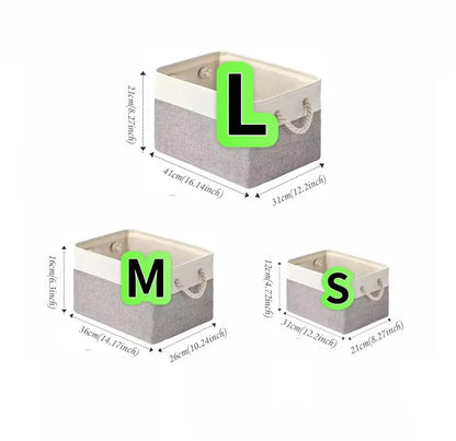 Multi-function Foldable Sundries Storage Basket Foldable Splicing Storage Box With Handle for Clothing Underwear Socks Organizer