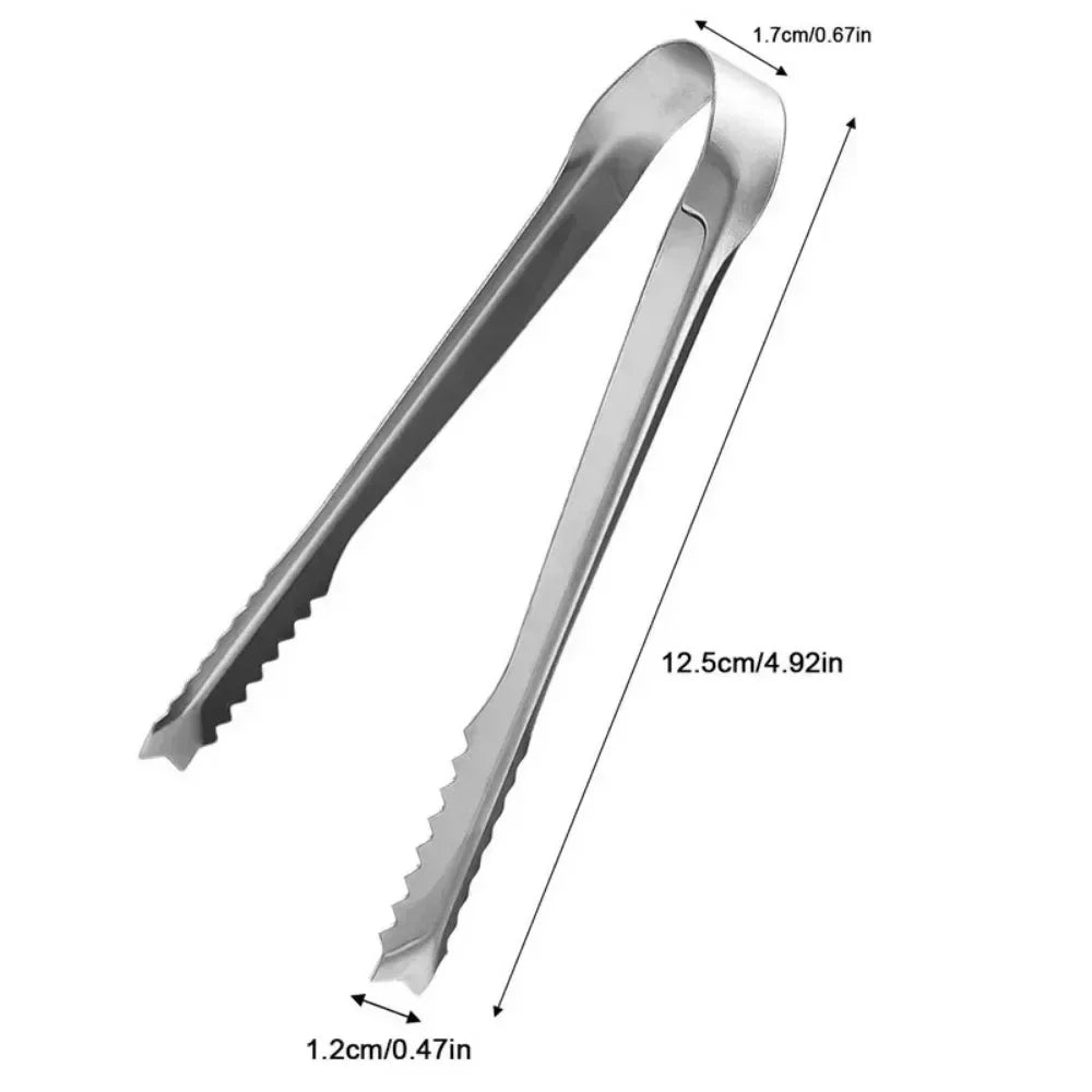 Stainless Steel Ice Tongs Bread Cake Clamps Salad Coffee Sugar Cubes Clips for Restaurant Bar Kitchen Tools Party Serving Tongs