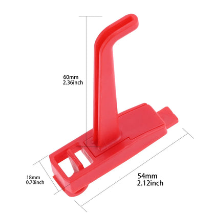 1pc Hole Plate Hook Red Plastic ABS Pegboard Hanger Tool Holder Wall Mounted Display Rack Hardware Storage Garage Organization
