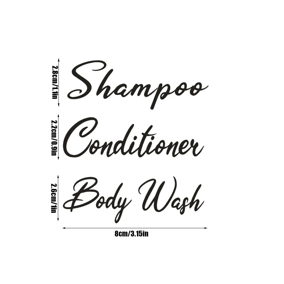 500ml/16.9oz Shampoo and Conditioner Body Wash Dispenser Bathroom Shower Countertop Soap Dispenser Bottle Square Shampoo Bottle