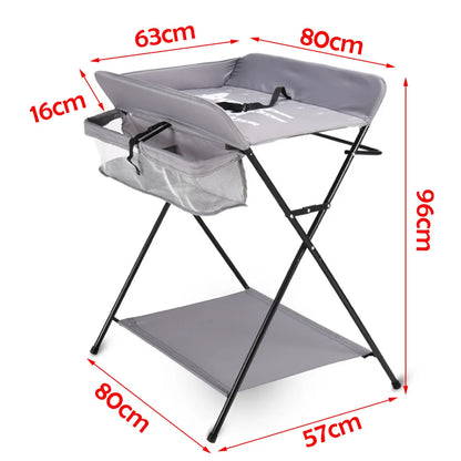 Portable Baby Changing Table Folding Nursery Changing Station Black/Khaki/Gray Load Capacity 15kg