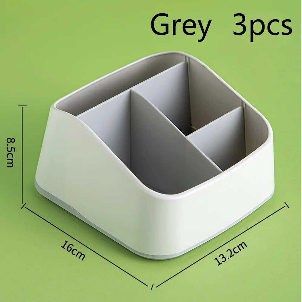Remote Control Holder 4 Slot Desktop Storage Box Tv Remote Control Phone Trapezoidal Basket Stationery Organizer Case