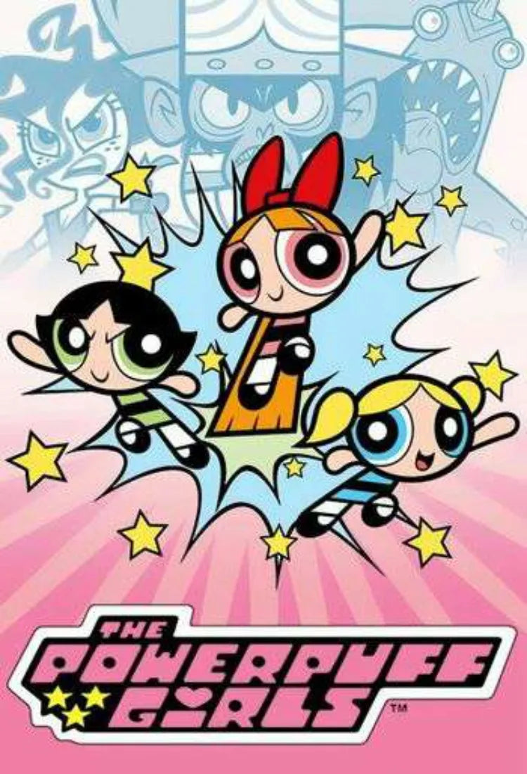 Cartoon The-P-Powerpuffs-G-Girls Cute Anime Stich Creation Set Printed Art Stitch Diamond Painting Mosaic 5d Handcraft Gift