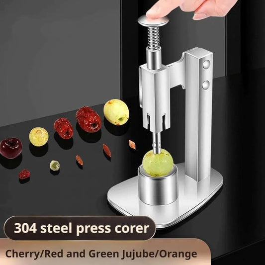 Stainless Steel Red Dates Corer Manual Jujube Pitter Cherry Olive Fruit Core Remover Seed Push Out Tools For Kitchen, Juice Bar