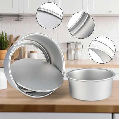 Non-Stick Round Removable Bottom Cake Pan Easy Release High Lift Cake Mold One,Model Chiffon Cake, Wedding, Small Party Baking