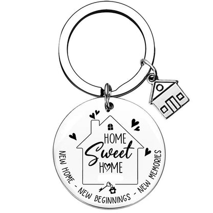 2025 Stainless Steel New Home Keychain Couples First Home Sweet Home Gift Couple New House Keychain Housewarming Gift