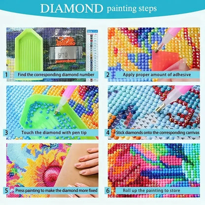 Cartoon The-P-Powerpuffs-G-Girls Cute Anime Stich Creation Set Printed Art Stitch Diamond Painting Mosaic 5d Handcraft Gift