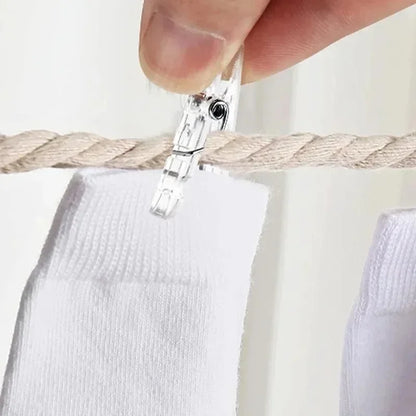 200/50Pc Mini Plastic Clips Transparent Photo Snack Sealing Clip Clothespins DIY Home Party Decoration Fairy Light Hanging Clamp