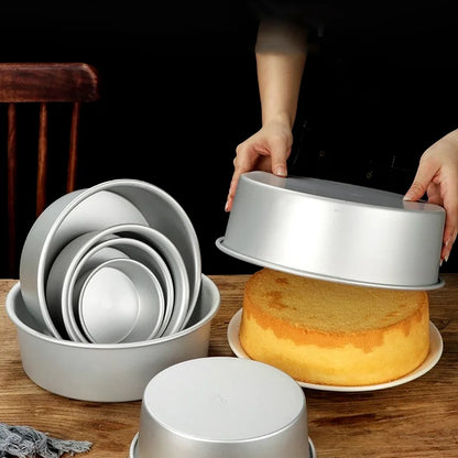 2-5 inch Aluminum Round Cake Bakeware solid bottom Chiffon Cake die for aluminum alloy DIY Home baking cake mold pan cake tin