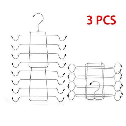 1/3PCS Multilayer Metal Hanger Wardrobe Organizer Storage Lingerie Hanger Foldable Multilayer Hanger for Woman Camisole Bra Belt
