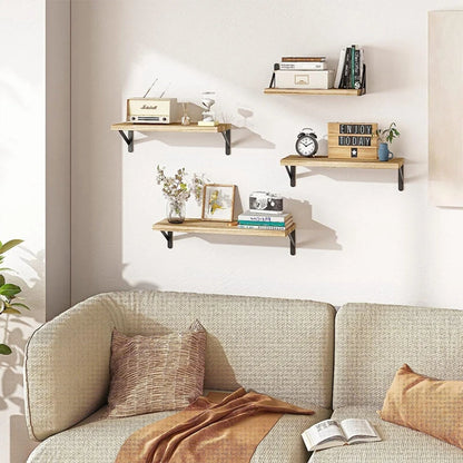 1Pc SINGLE Wooden Wall Floating Shelves, Shelves for Wall Décor, Bathroom Storage, Bedroom, Living Room