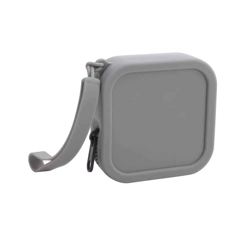 Silicone Square Coin Purse Earphone Storage Bag Women Portable Lipstick Cosmetic Bag Student Simple Small Item Bag