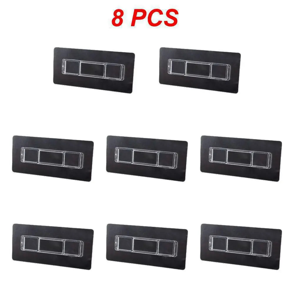 8-1pcs Waterproof Strong Adhesive Hook Punch-free Multifunctional Storage Buckle Bathroom Kitchen Wall Hooks Hanger