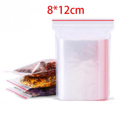 100/300 Pcs Mini Self Sealing Bag Resealable Vacuum Transparent Plastic Sealing Bags Clear Poly Kitchen Food Storage Organize