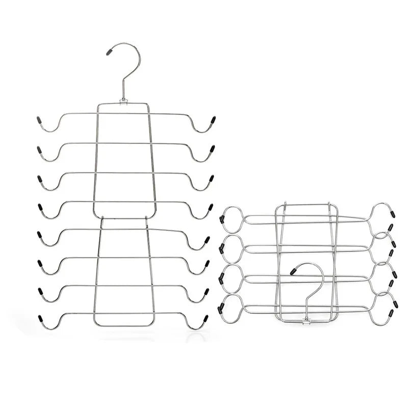1/3PCS Multilayer Metal Hanger Wardrobe Organizer Storage Lingerie Hanger Foldable Multilayer Hanger for Woman Camisole Bra Belt